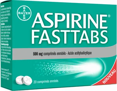 Aspirine Fasttabs 500mg 20 Comprimés