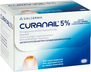 Curanail 50mg/g Vernis à Ongles Médical 2,5ml