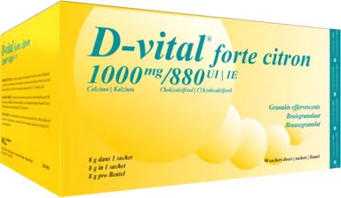 D-Vital Forte 1000/880 Citron 90 Sachets