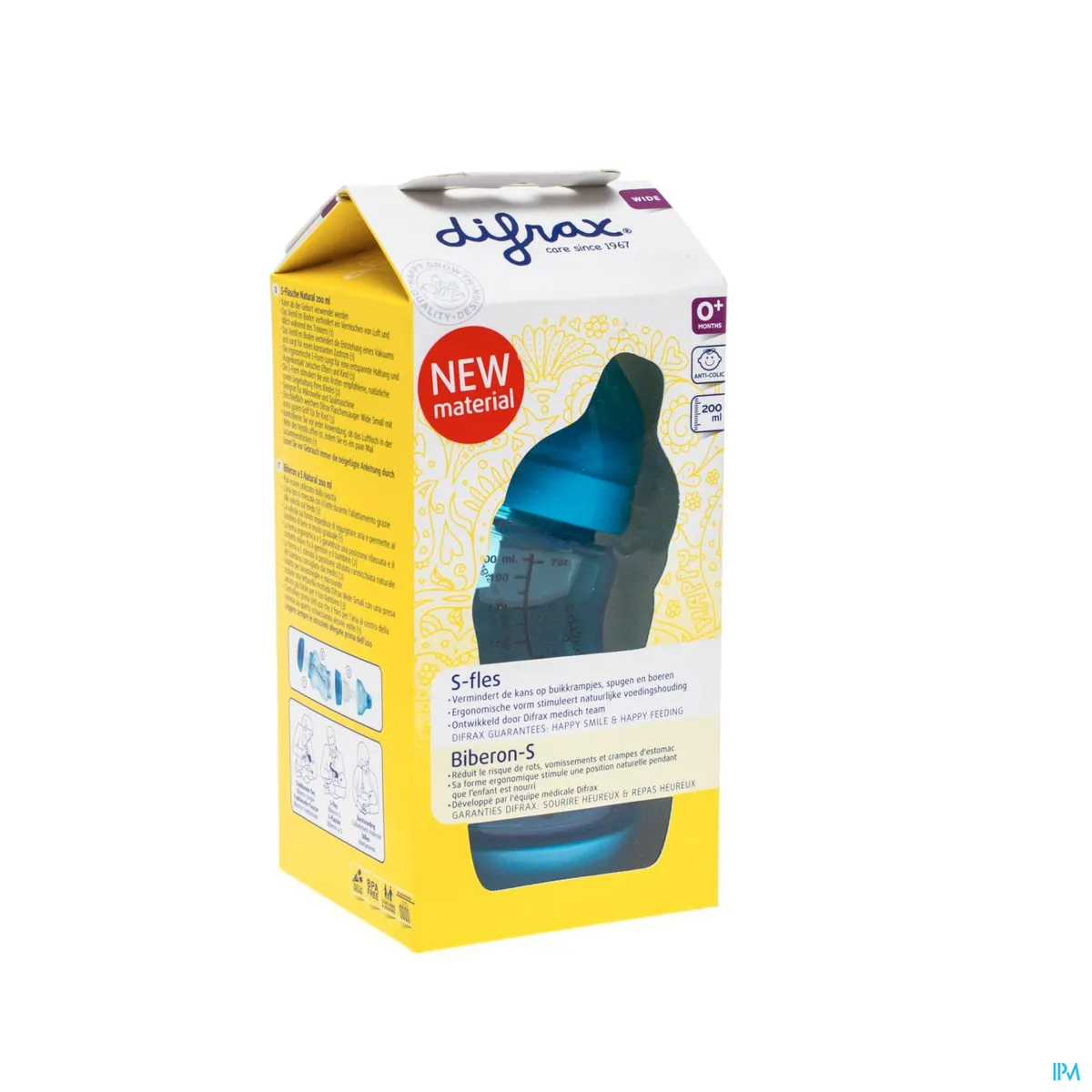 Difrax S-fles Wide Boy 200ml