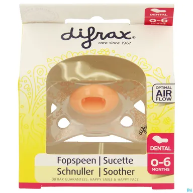 Difrax Sucette Silicone Mini-dental Girl 0-6m 799
