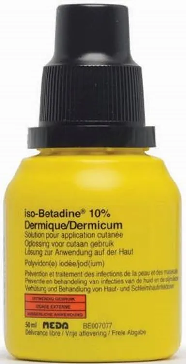 iso-Betadine Dermique 10% Solution pour Application Cutanée 50ml