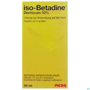iso-Betadine Dermicum 10% Oplossing voor Cutaan Gebruik 50ml