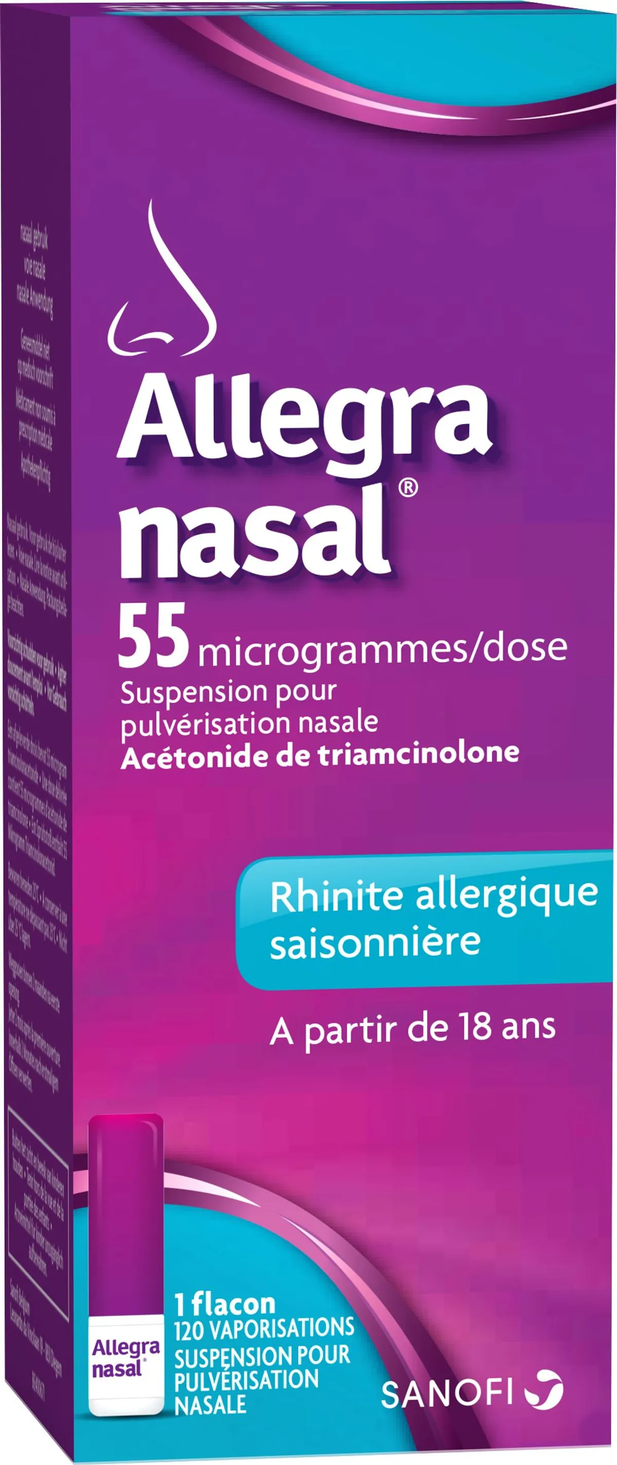 Allegra Nasal 55mcg/dose Suspension pour Pulvérisation Nasale 120 Vaporisations