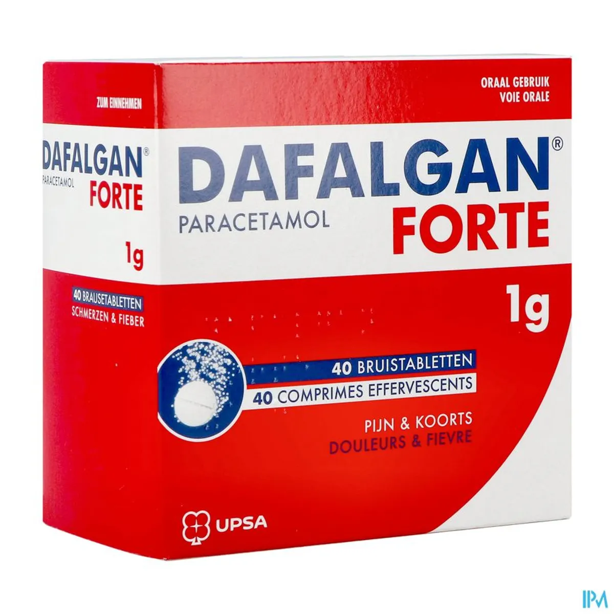 Dafalgan Forte 1g 40 Bruistabletten