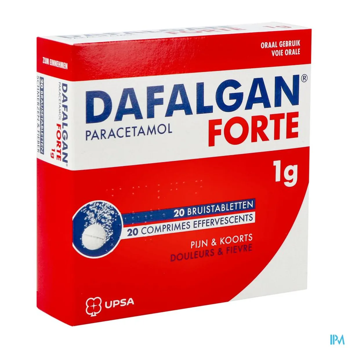 Dafalgan Forte 1g 20 Bruistabletten