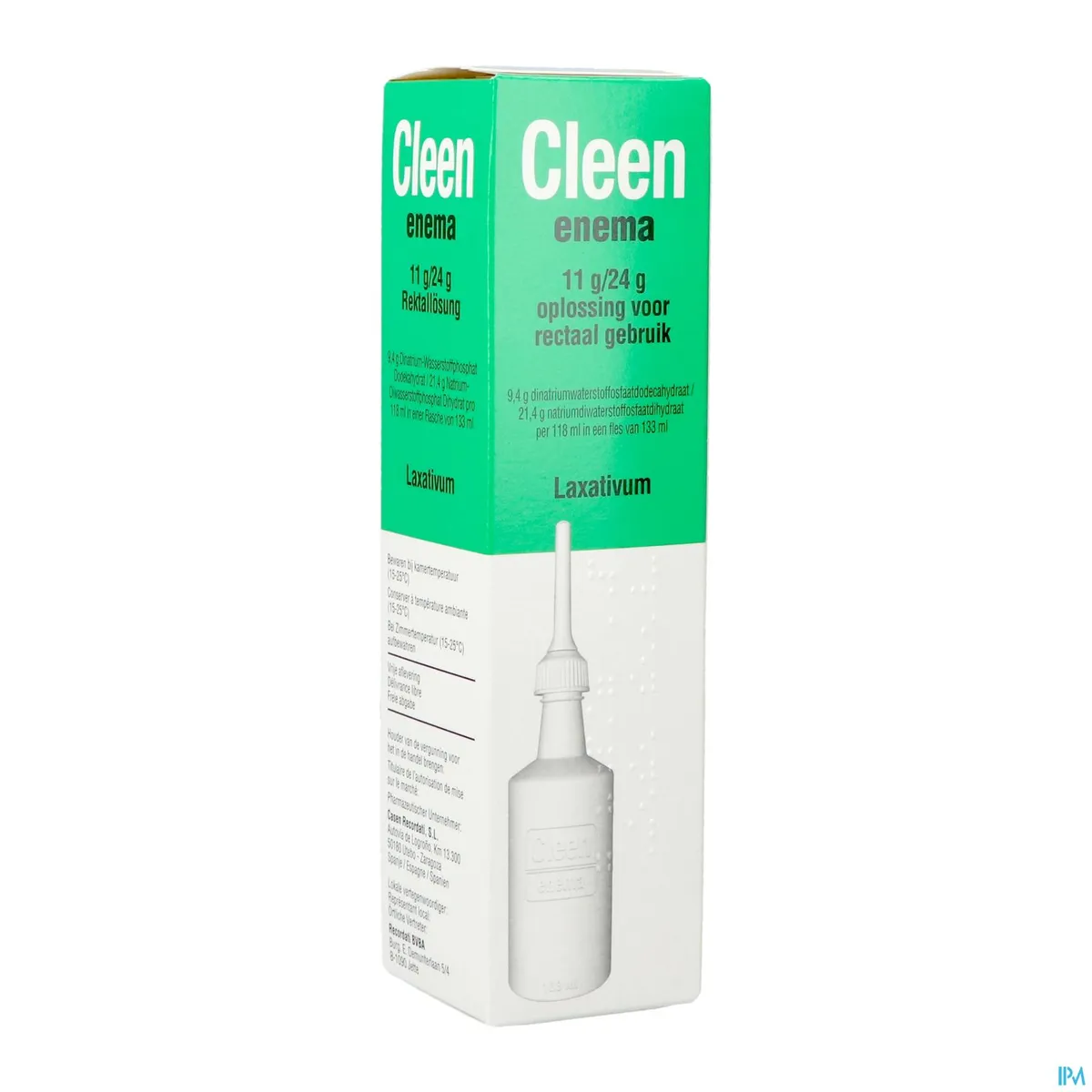 Cleen Enema 11g/24g Solution Rectale 133ml