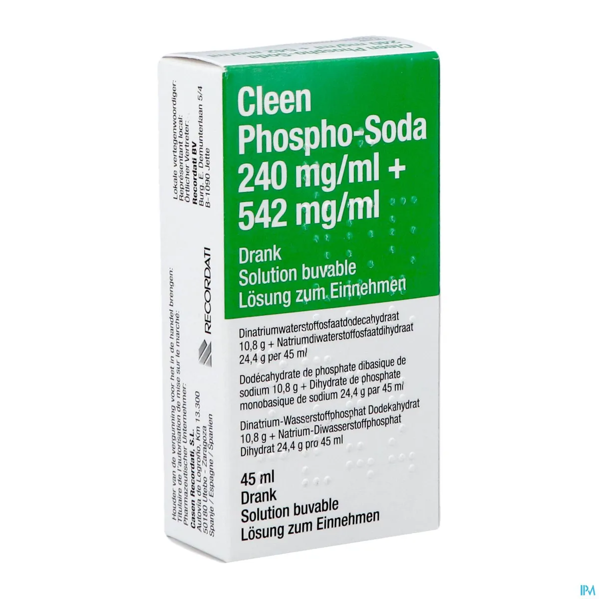 Cleen Phospho-soda 11g/24g Drinkbare Oplissing 45ml