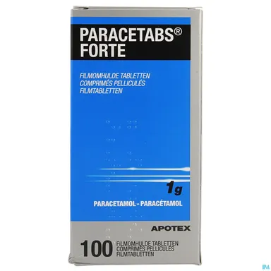 Paracetabs Forte 1g 100 Comprimés