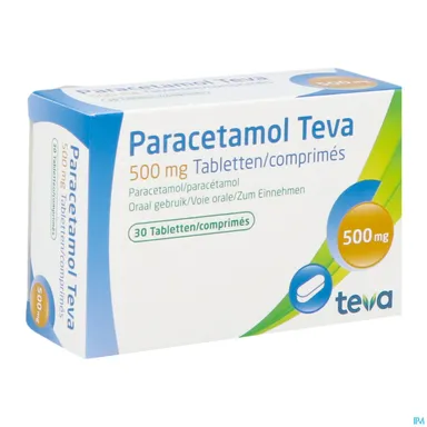 Paracetamol Teva 500mg 30 Comprimés