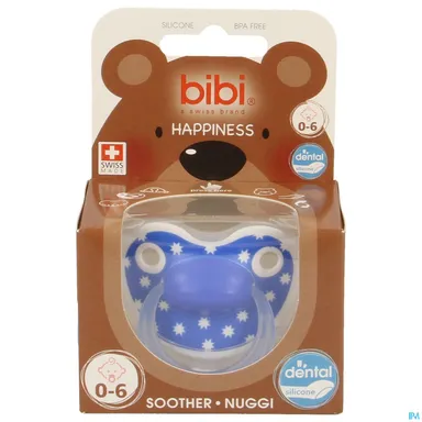 BIBI Fopspeen Happiness Lovely Dots (van 0 tot 6 maanden)
