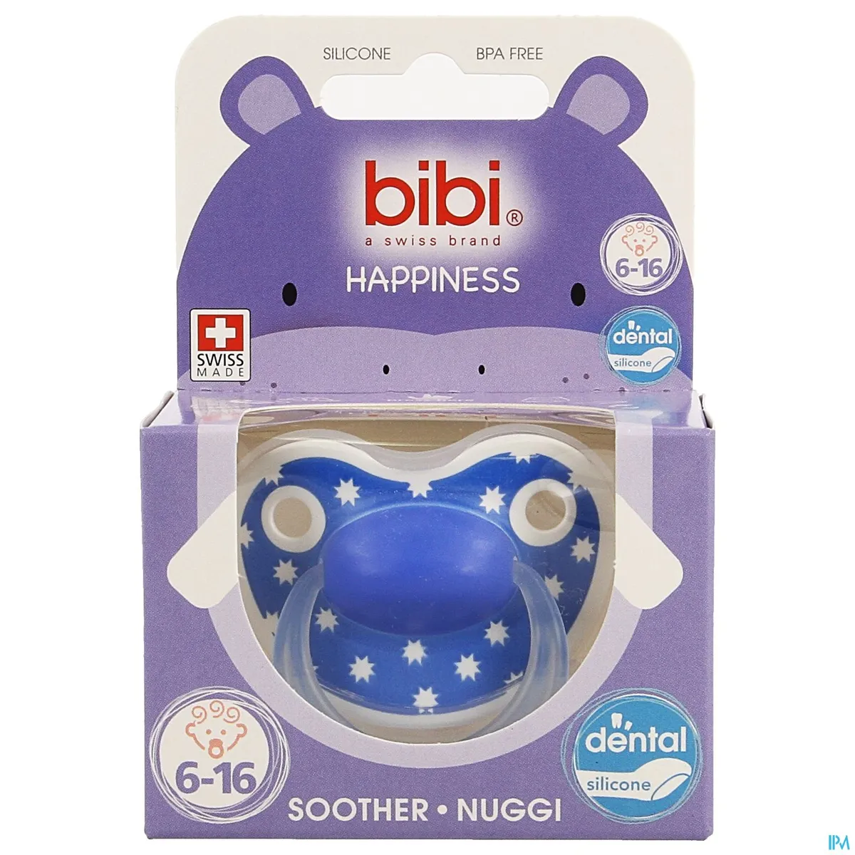 BIBI Fopspeen Happiness Lovely Dots (van 6 tot 16 maanden)