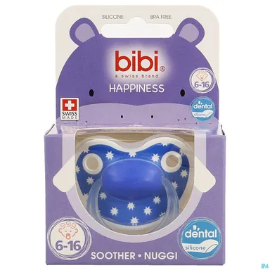 BIBI Fopspeen Happiness Lovely Dots (van 6 tot 16 maanden)