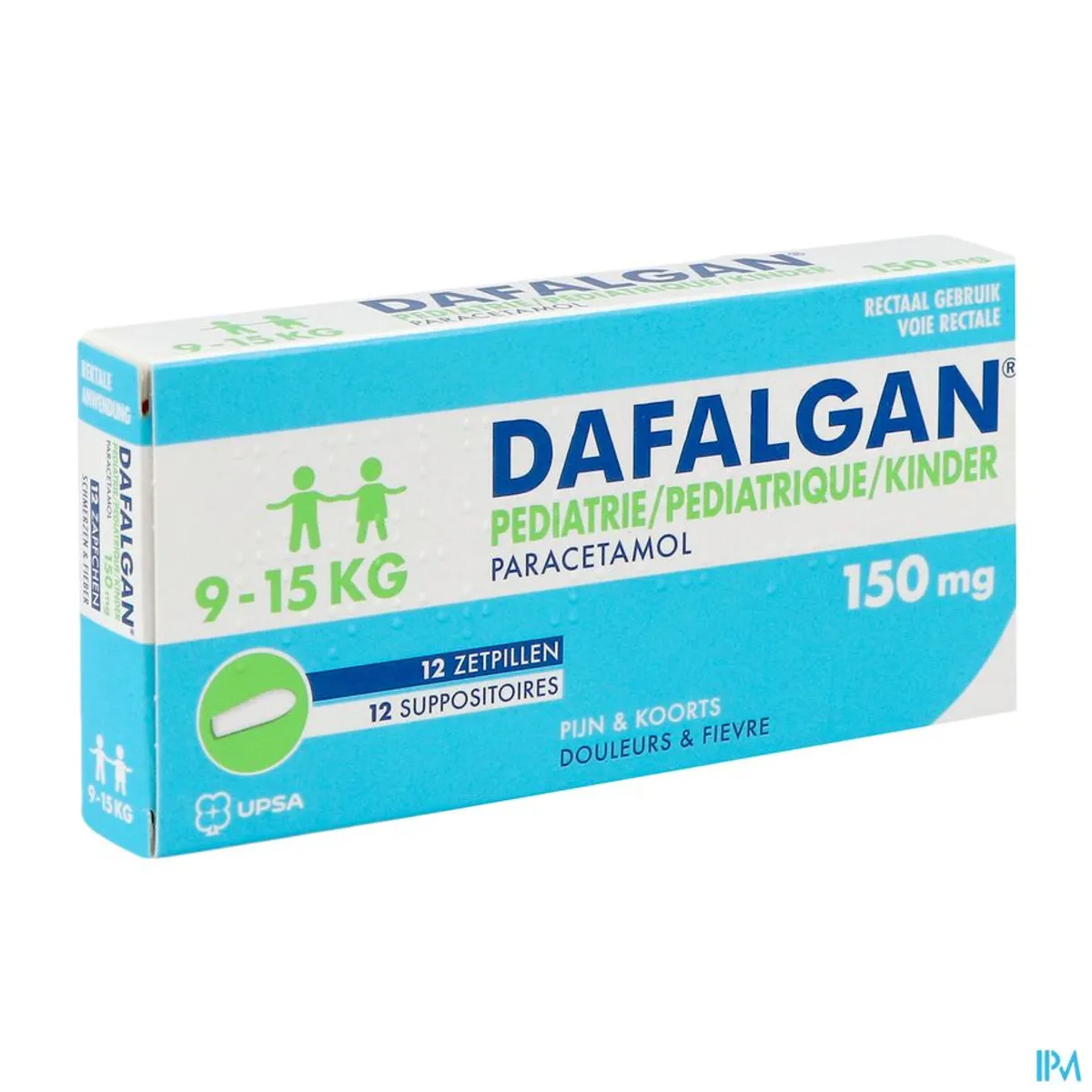 Dafalgan Pédiatrique 150mg 12 Suppositoires