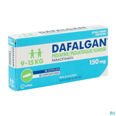 Dafalgan Pédiatrique 150mg 12 Suppositoires