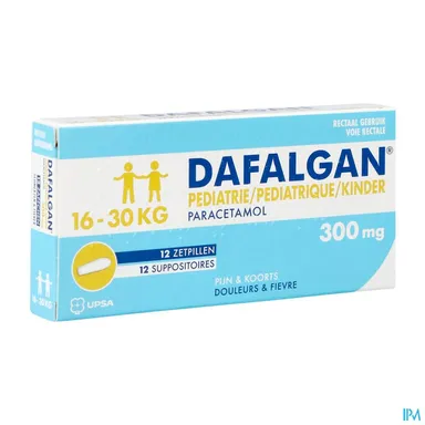 Dafalgan Pédiatrique 300mg 12 Suppositoires