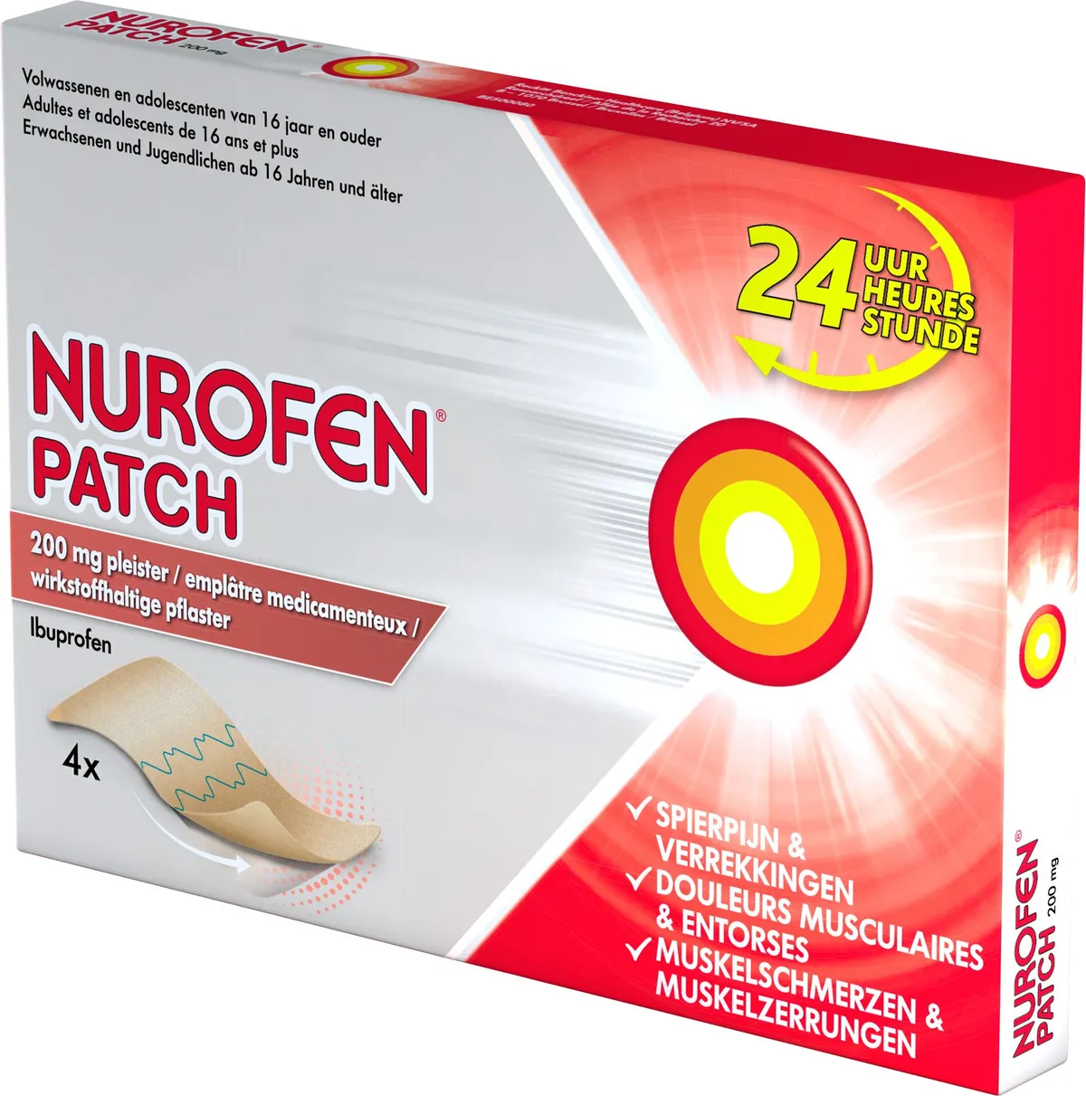 Nurofen Patch 200mg 4 Emplâtres Médicamenteux