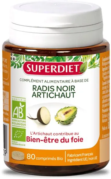 SuperDiet Rammenas en Artisjok Bio 80 Tabletten