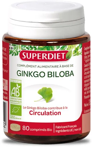 SuperDiet Ginkgo Biloba Bio 80 Tabletten