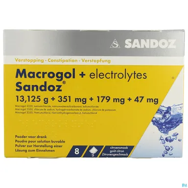 Macrogol + Electrolytes Sandoz 8 Sachets de Poudre