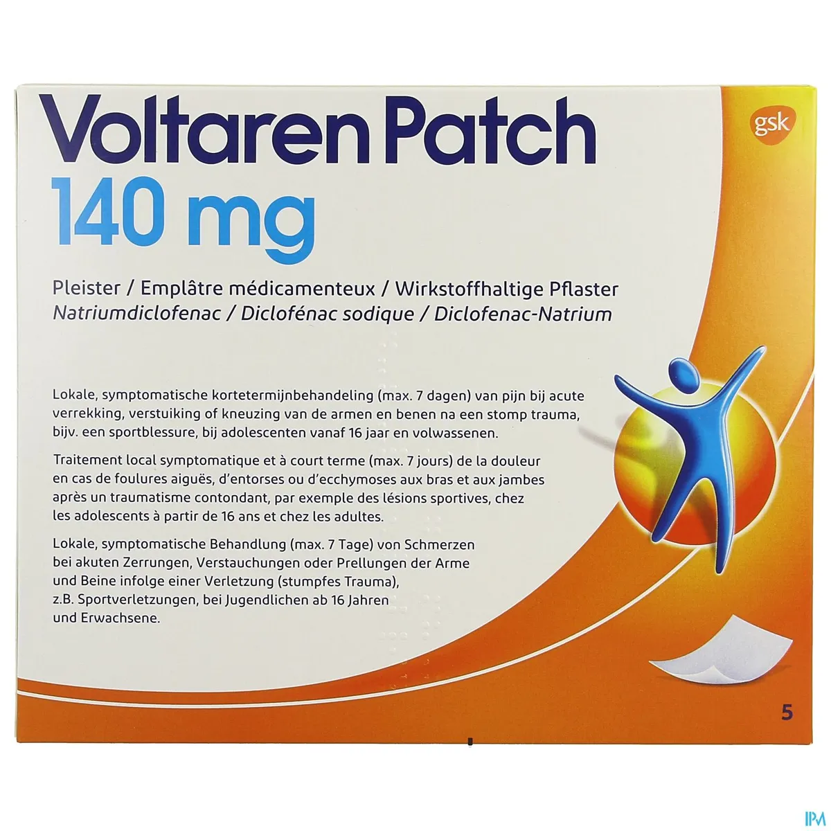 Voltaren Patch 140mg 5 Emplâtres Médicamenteux