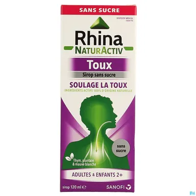 Rhina Natur Activ Toux Sans Sucre Sirop 120ml
