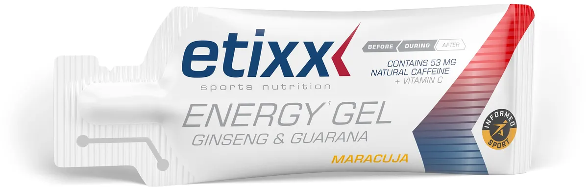 Etixx Energy Gel Ginseng & Guarana (passievruchtensmaak) 12x50g