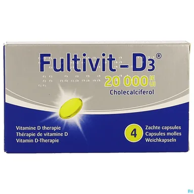 Fultivit-D3 20000 IU 4 Zachte Capsules