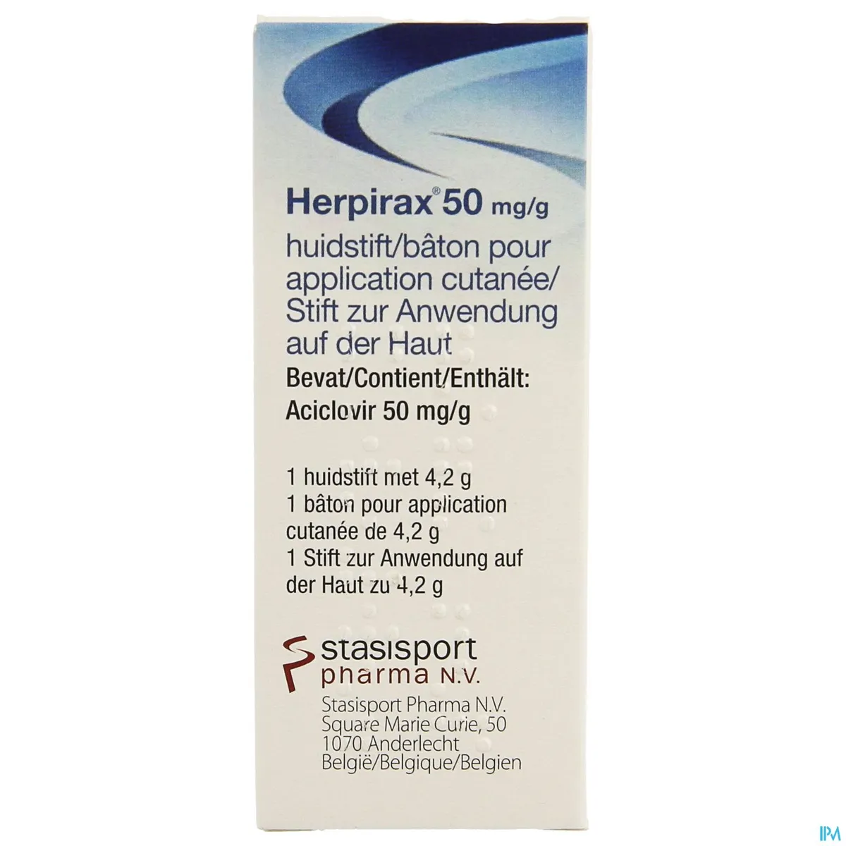 Herpirax 50mg/g Baton Pour Applic.cutanee 1 X 4,2g