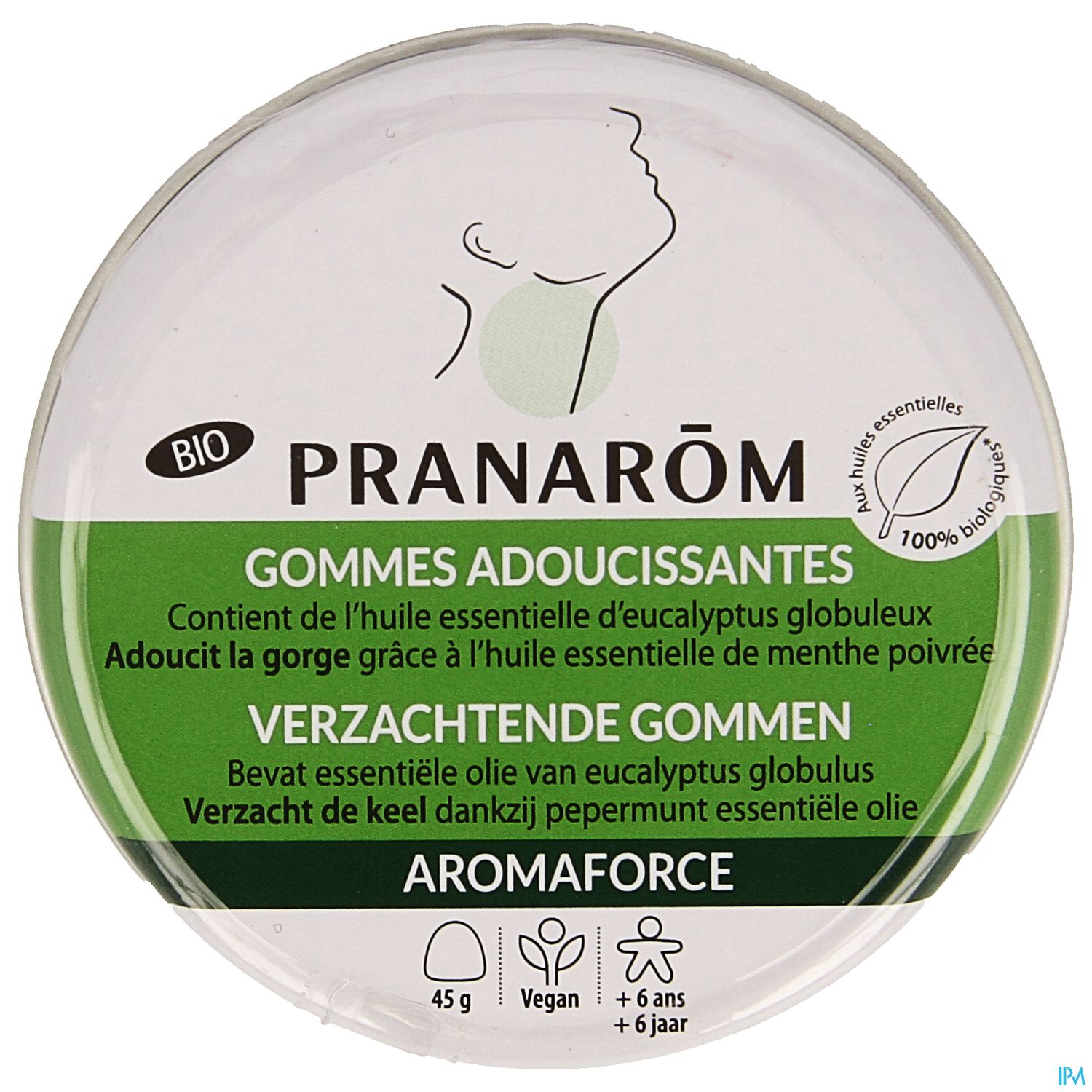 Pranarôm Aromaforce Eucalyptus Munt Zachte Keelpastilles 45 g - Pranarôm