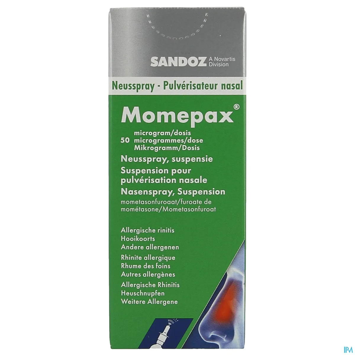 Momepax 50 Mcg/Dose Suspension pour Pulvérisation Nasale 1 x 140 Doses