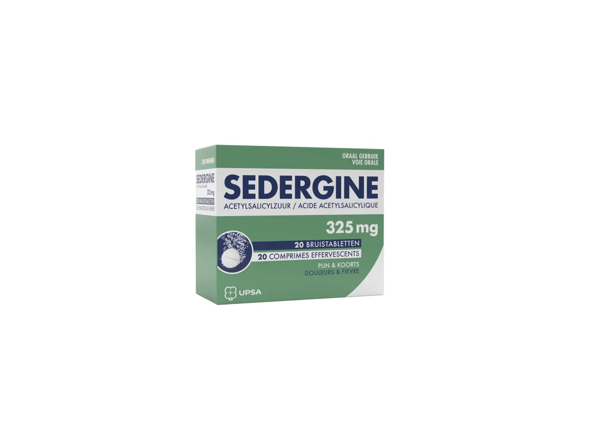 Sedergine 20 x 325 mg, Bruistabletten