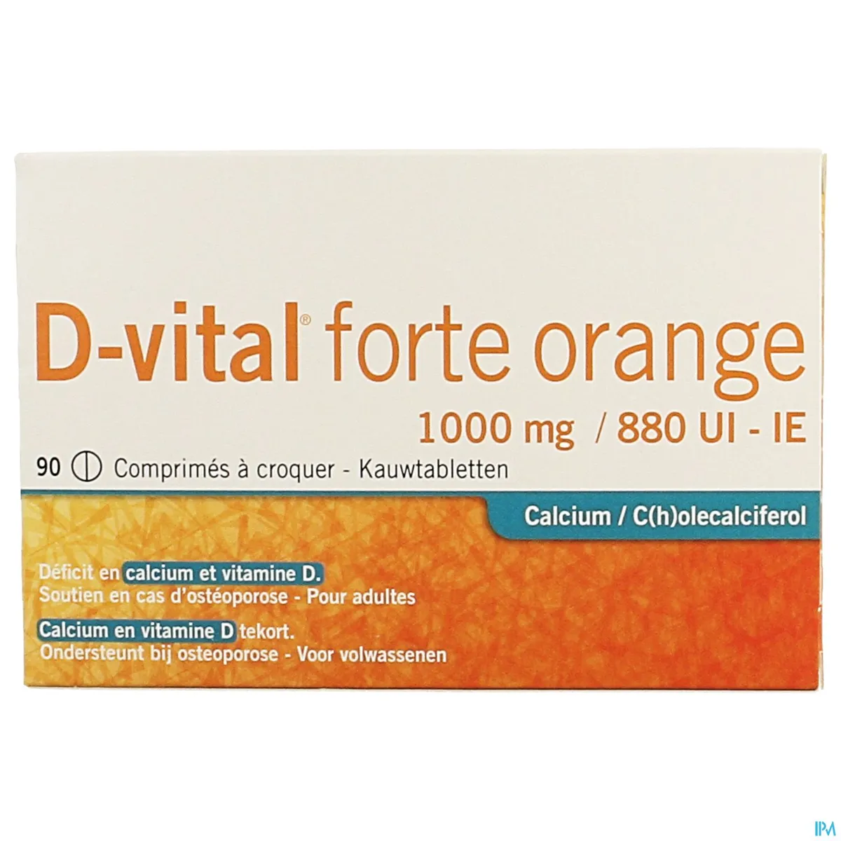 D Vital Forte Orange 1000mg/880ui Comp Croq. 90