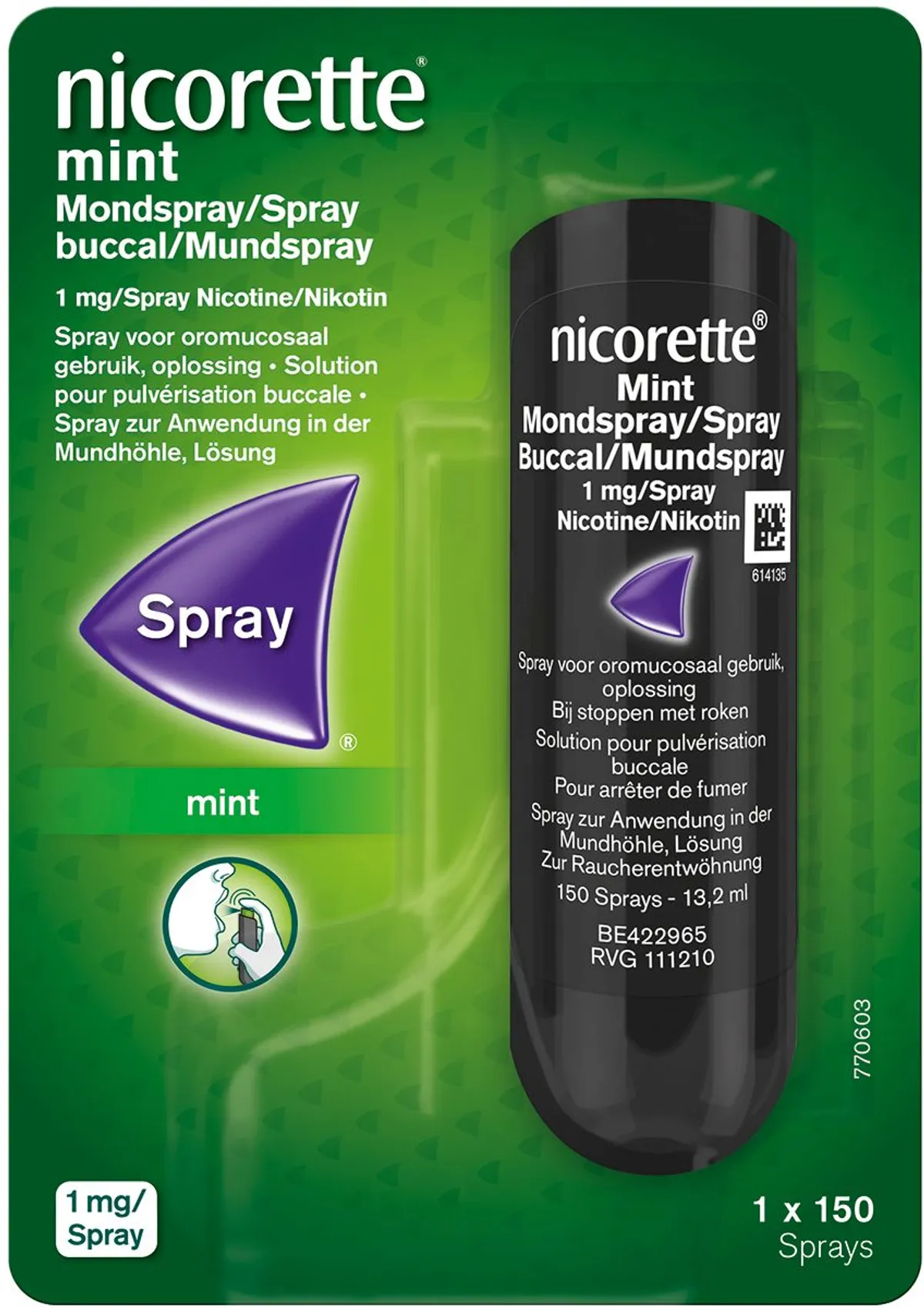 Nicorette Spray Mint 1 Mg De Nicotine 13,2ml
