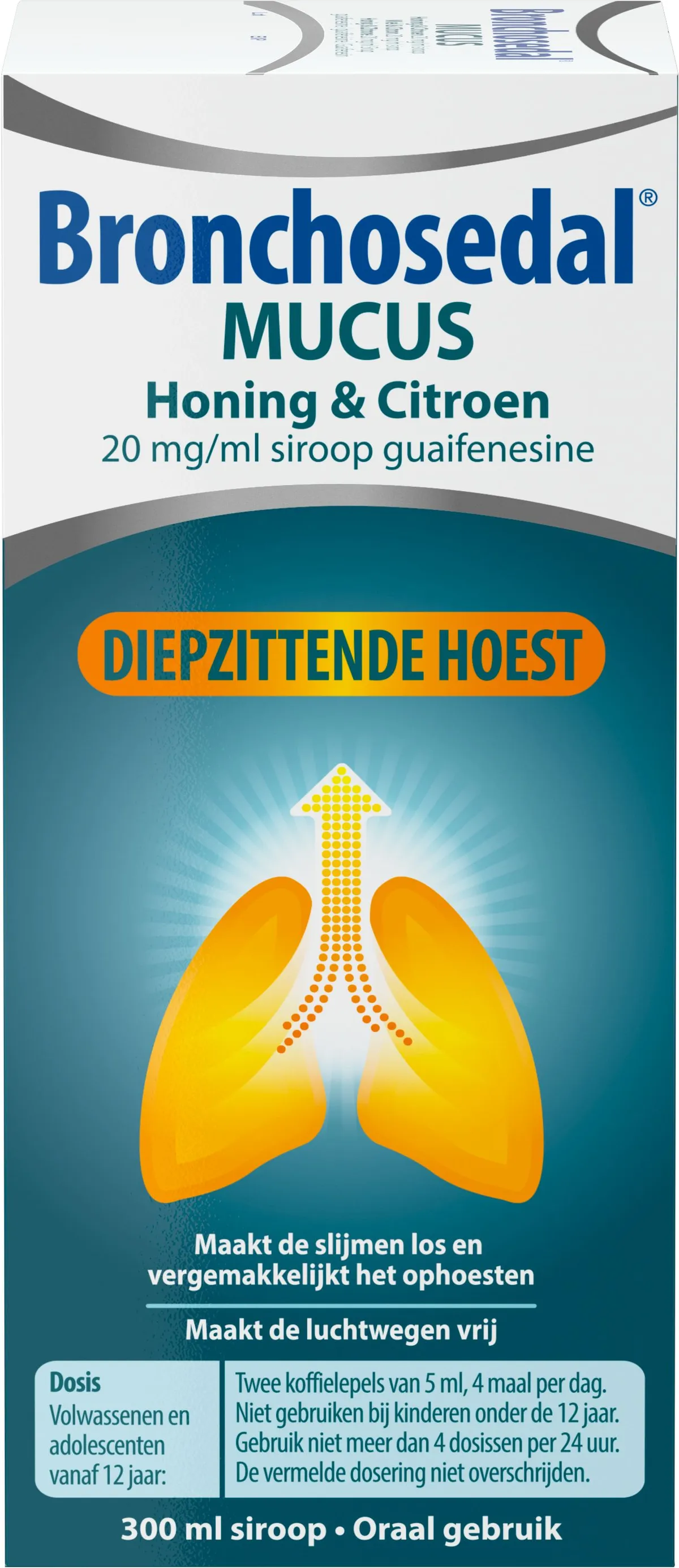 Bronchosedal Mucus Honing Citroen 20mg/ml Siroop 300ml