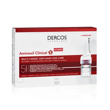 Vichy Dercos Aminexil Clinical 5 Women 21 Ampoules x6ml