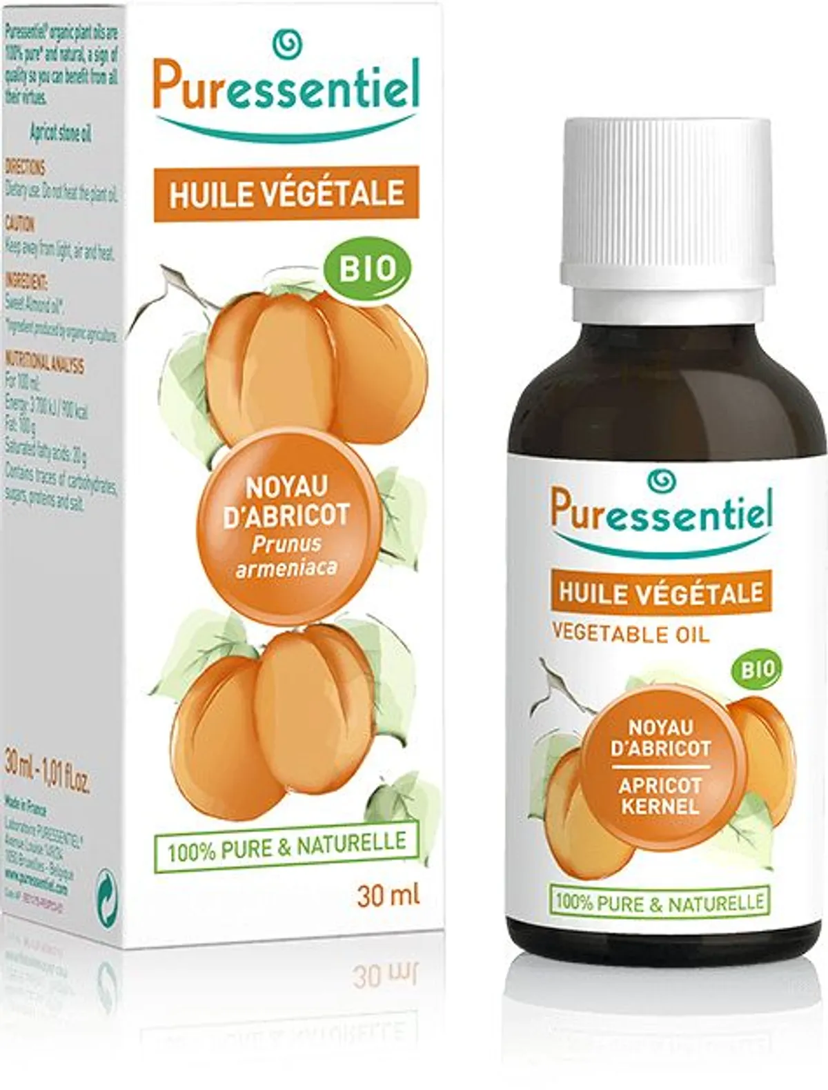 Puressentiel Huile Végétale Bio Noyau Abricot 30ml