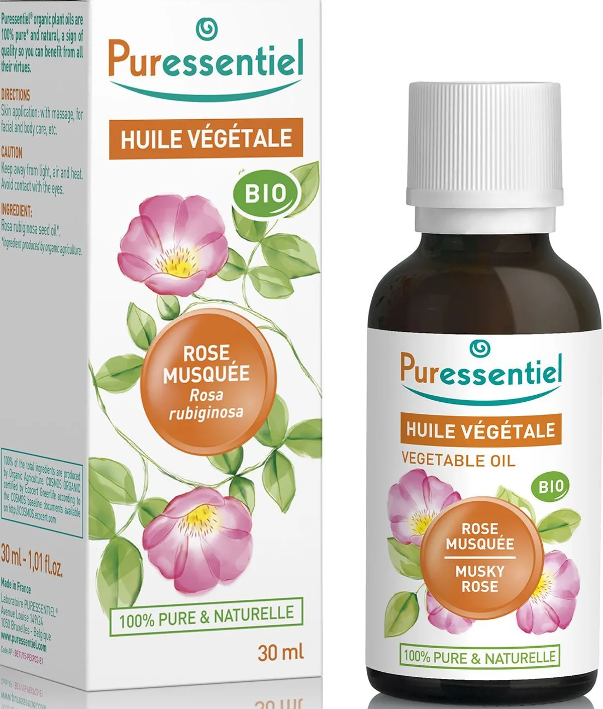Puressentiel Huile Végétale Bio Rose Musquée 30ml