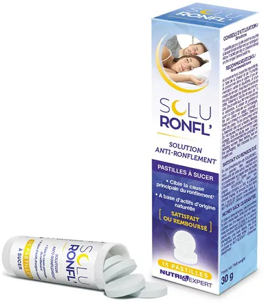 Soluronfl Anti Ronflement 15 Pastilles à Sucer