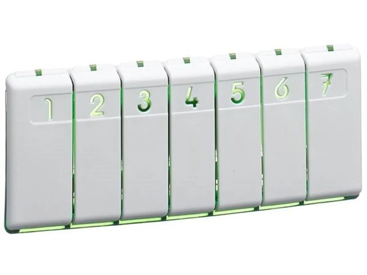 Pilbox Pillendoosje Weekindeling City Wit/Groen