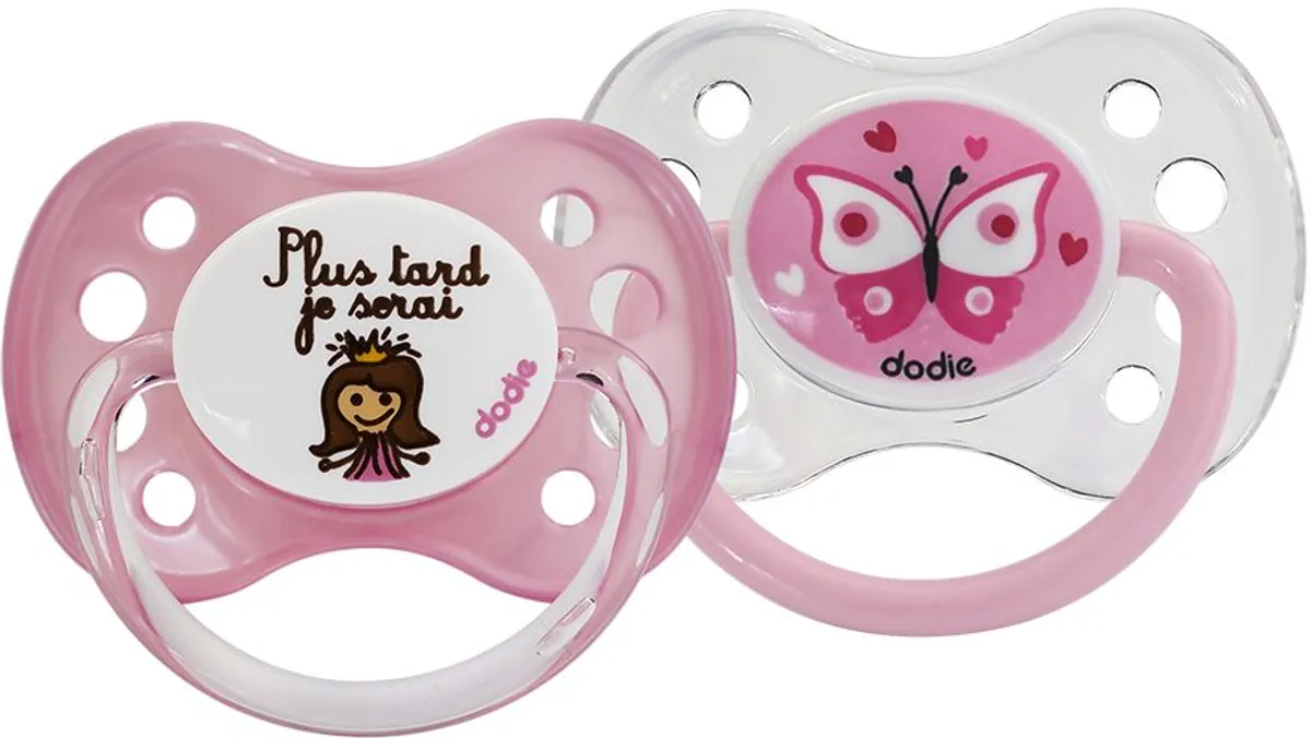 Dodie Sucette Anatomique Duo Fille (+ 6 mois)