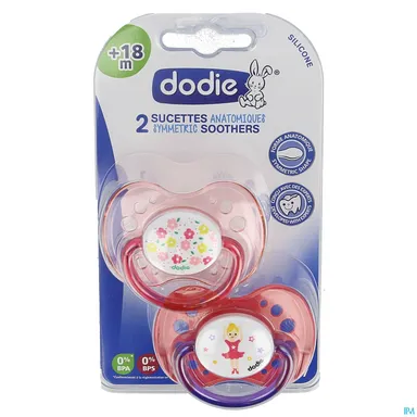 Dodie Anatomische Fopspeen Duo Meisje (+ 18 maanden)