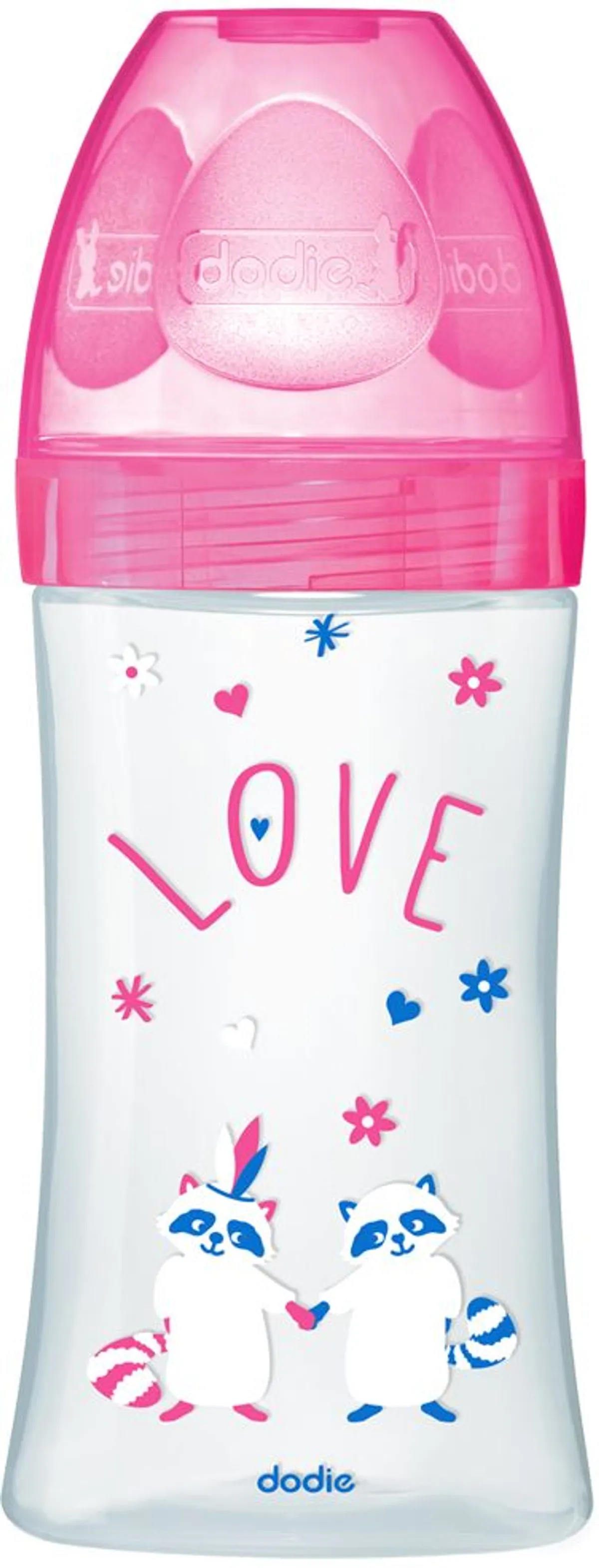 Dodie Biberon Sensation+ Tétine Débit 2 (Fushia Love) 270ml