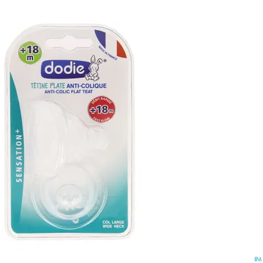 Dodie Platte Speen Sensation+ Wijde Hals Debiet 5 (18 maanden)