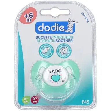 Dodie Fopspeen Fysio Silic. 1 +6m Hart