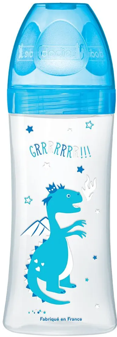 Dodie Biberon Sensation+ Tétine Débit 3 (Bleu Dragon) 330ml