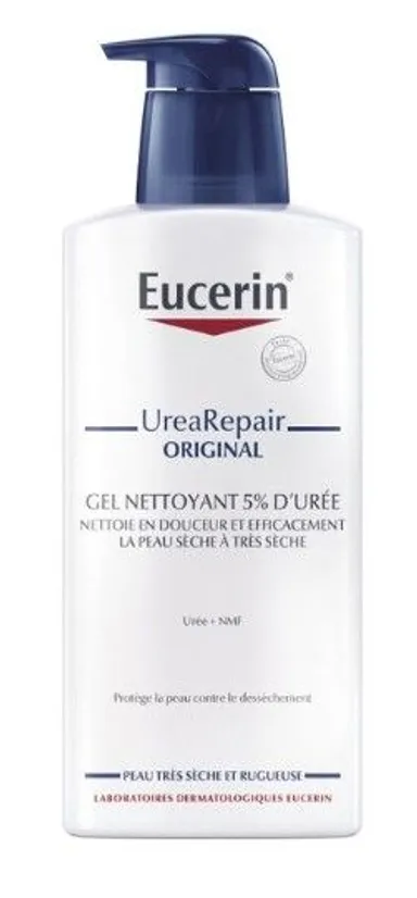 Eucerin UreaRepair Original Gel Nettoyant 5% d'Urée Peau Très Sèche et Rugueuse avec pompe Visage et Corps 400ml