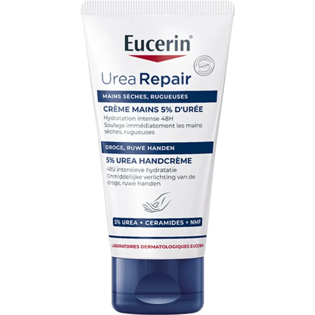 Eucerin UreaRepair Plus Crème Mains 5% d'Urée Peau Sèche et Rugueuse Tube 75ml