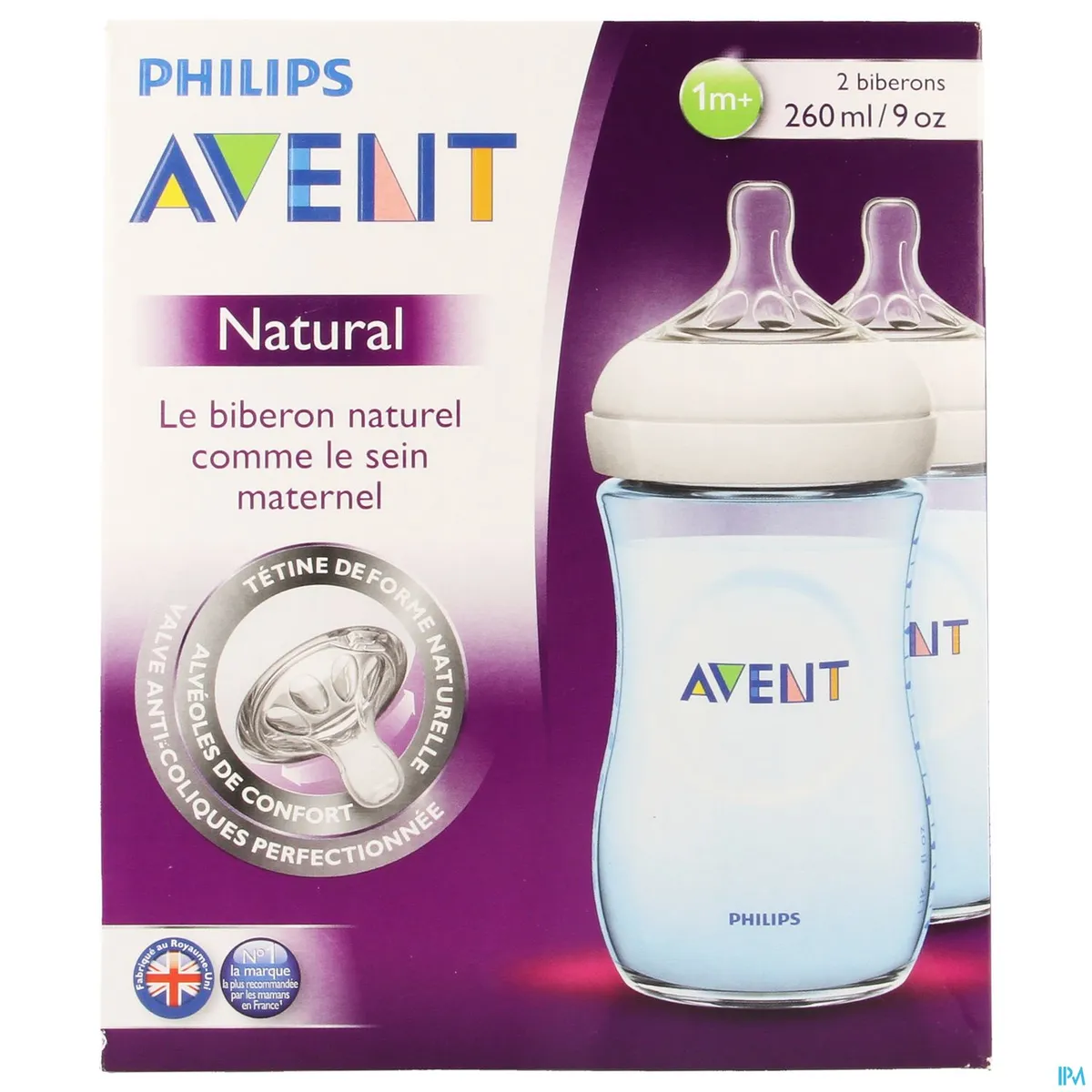 Avent Baby Natural Blauwe Zuigfles Duo 2x 260ml