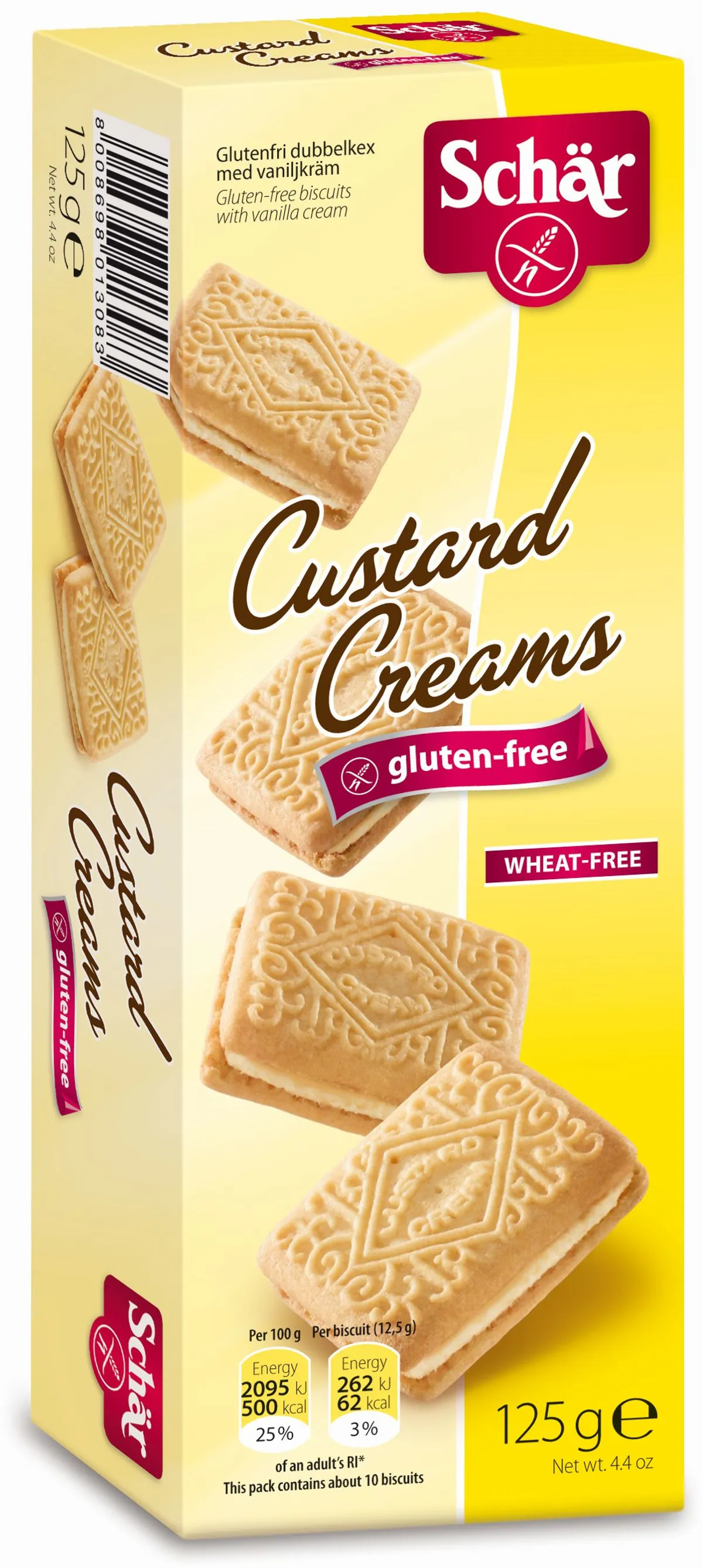 Schar Custard Creams Biscuits125g 6978